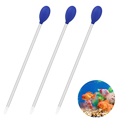 Coral Feeder Fischfutter Extra Lange Pipette 3 Stück Aquarium Wasserwechsler Pipette mit Verlängerungsrohr, Acryl Koralle und Fisch Futter Werkzeug für Aquarium Fish Tank (35cm) von Heilok