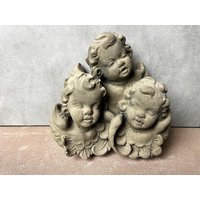 3Er Engel Kopf Köpfe Zum Aufhängen Aus Kunst Sandstein Im Antik Look X 04 von HeimUndGartenDeko