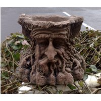 Baum Gesicht Zum Bepflanzen Übertopf Vase Topf Oder Kerzenhalter Kunst Sandstein B 17 von HeimUndGartenDeko