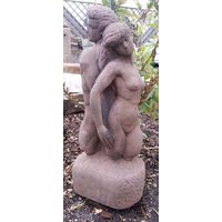 Büste Akt Paar Liebende Liebespaare Liebe Torso Mann Frau Adam Eva Skulptur Verlobung Hochzeit Kunst Sandstein Antik Look H 63 von HeimUndGartenDeko