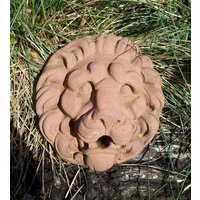 Löwe Löwenkopf Löwen Kopf Mini Kunst Sandstein Antik Look F 06 von HeimUndGartenDeko
