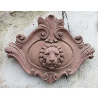 Löwen Kopf Löwenkopf Barock Schild Wasserspeier Kunst Sandstein Antik Look E 11 von HeimUndGartenDeko
