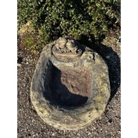 Tränke Vogeltränke Eckig Eidechse Mini Und Frosch Paar Kunst Sandstein D 24 von HeimUndGartenDeko