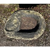 Tränke Vogeltränke Eckig Mit Eidechse Mini Kunst Sandstein D 24 von HeimUndGartenDeko