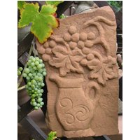 Traube Mit Krug Wandbild Kunst Sandstein Antik Look A 04 von HeimUndGartenDeko