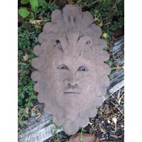Wald Natur Fee Gesicht Jugendstil Wand Ornament Kunst Sandstein Antik Look F 32 von HeimUndGartenDeko
