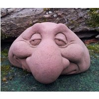 steingesicht Garten Gartenwächter Gartenskulptur Gartenfigur Geist Wächter Nase Pebble People Kunst Sandstein Antik Look Pe 05 von HeimUndGartenDeko