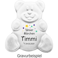 Sternenkind Grabstein, Bunte Gravur Stein, Gedenkplatte Sternenkinder, Betonbär, Trauerstein, Grabschmuck, Grabstein Bär, Beton von Heimatkiesel