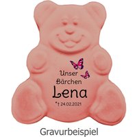 Sternenkind Grabstein, Bunte Gravur Stein, Gedenkplatte Sternenkinder, Betonbär, Trauerstein, Grabschmuck, Grabstein Bär, Beton von Heimatkiesel