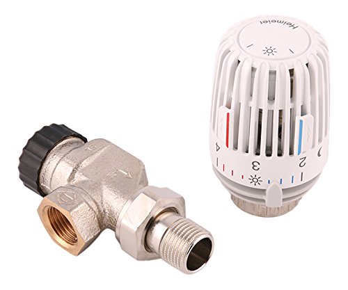 Heimeier Komplettset Thermostatkomplettset-Axialform mit Thermostatventil - Unterteil, 1/2 Zoll, Weiß, 27114 1 von Heimeier
