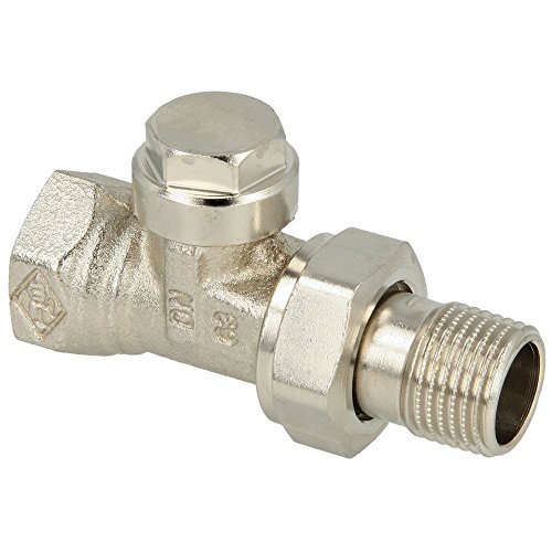 Heimeier Regulux Heizkörper Rücklaufverschraubung Durchgangsform Rotguss vernickelt DN 10 (0,95 cm) von Heimeier