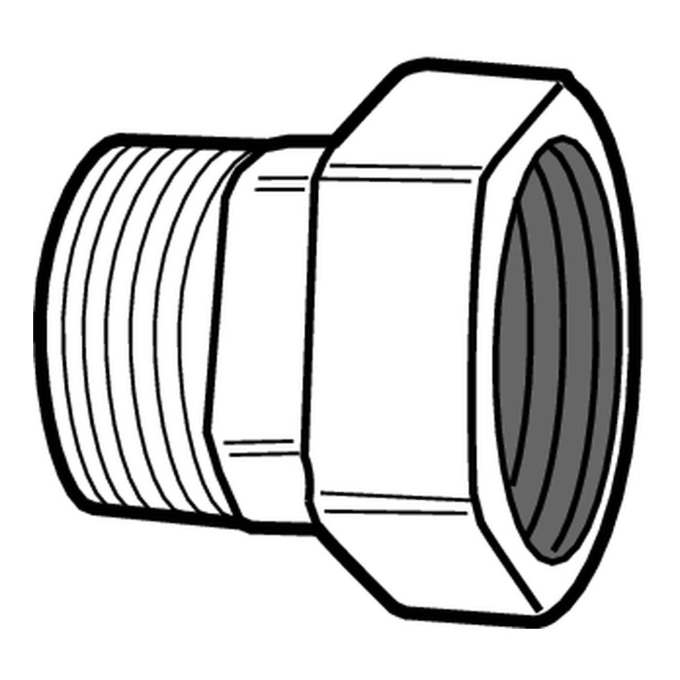 IMI Heimeier Heizkörper-Anschlussverschraubung R 1/2 x M 28, AMETAL-C vernickelt 50721115 von Heimeier