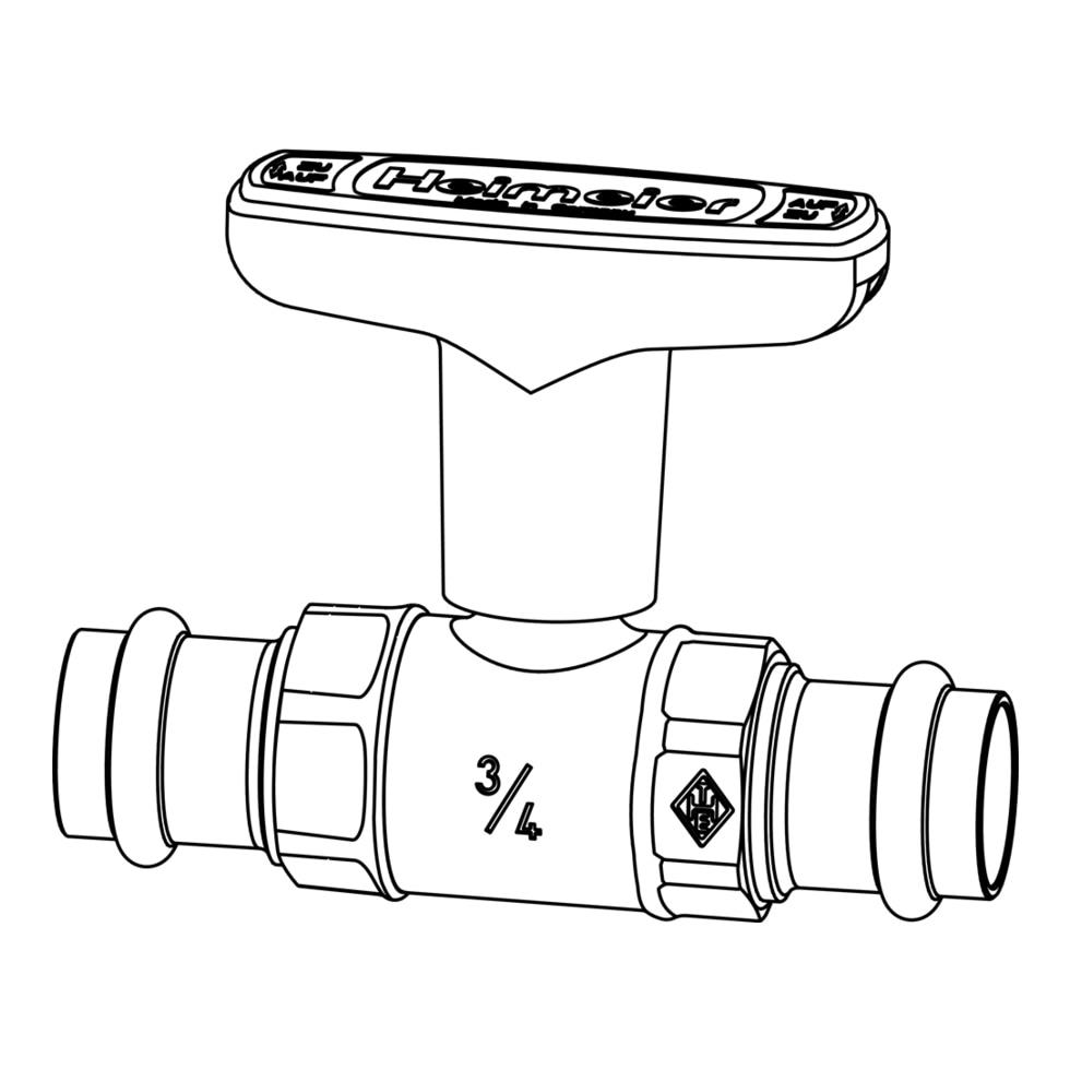 IMI Heimeier Heizungskugelhahn Globo H Viega Pressanschluss 35x35, DN 32 0602-35.000 von Heimeier