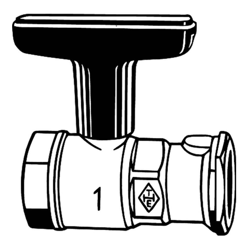 IMI Heimeier Pumpen-Kugelhahn Globo P 1" x 1" 0620-04.000 von Heimeier