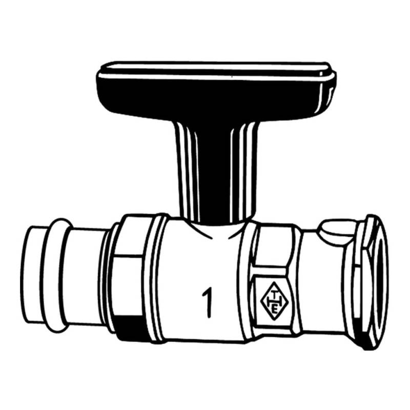 IMI Heimeier Pumpen-Kugelhahn Globo P 28mm Viega Pressanschluss x 1" 0622-28.000 von Heimeier