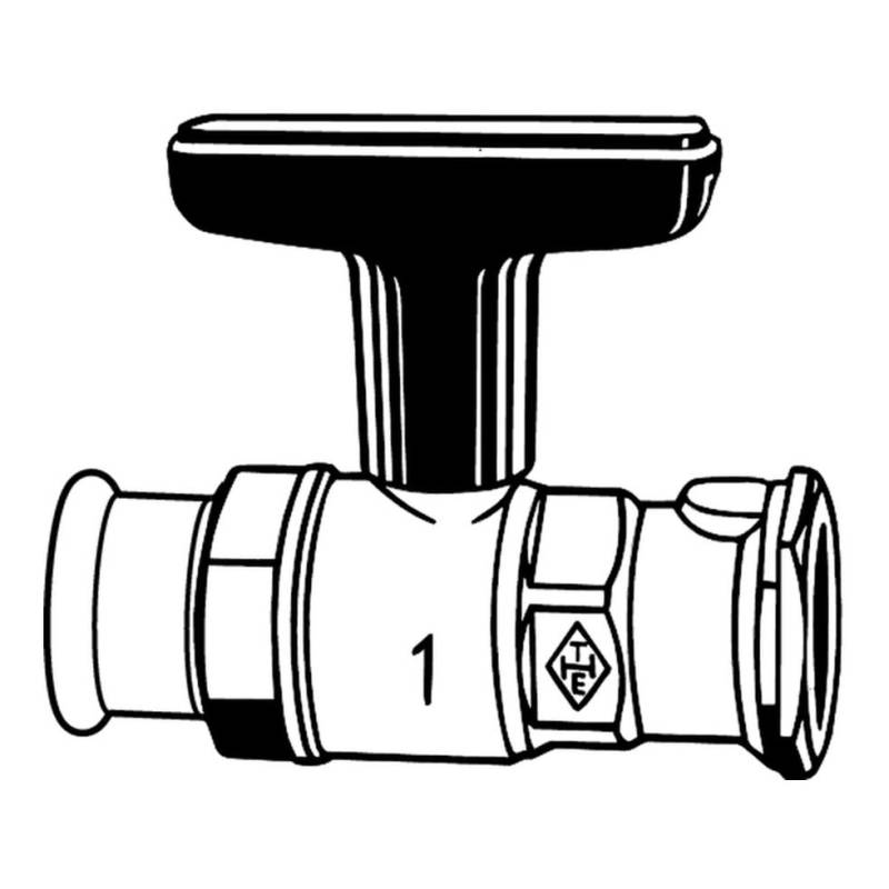 IMI Heimeier Pumpen-Kugelhahn Globo P-S 35mm Viega Pressanschluss x 1 1/4" 0632-35.000 von Heimeier