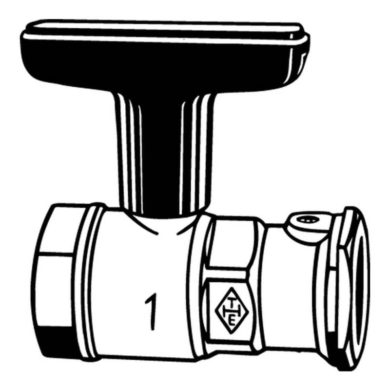 IMI Heimeier Pumpen-Kugelhahn Globo P-S mit Schwerkraftbremse, 1 1/4" x 1" 0630-45.000 von Heimeier