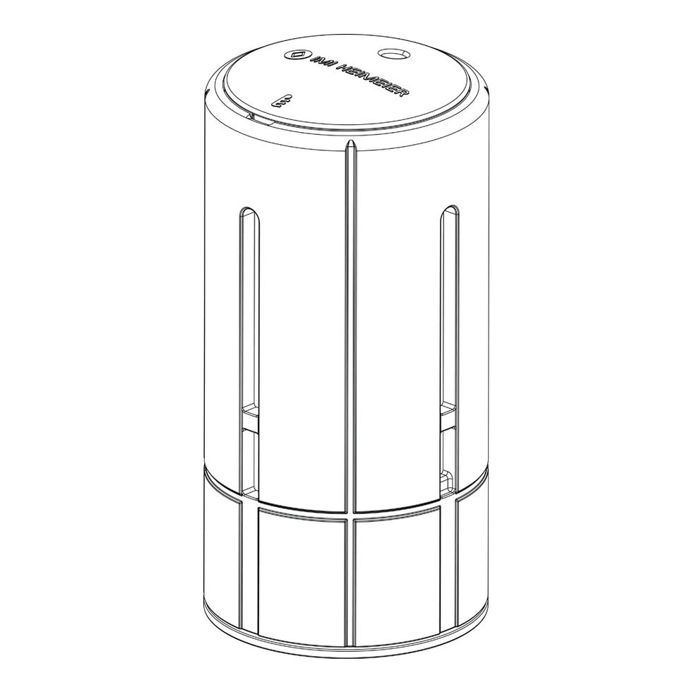 IMI Heimeier Thermostat-Kopf Halo-B Behördenmodell mit eingebauten Fühler, Diebstahlsicher Biegefestigkeit min. 1000 N 2500-00.500 von Heimeier