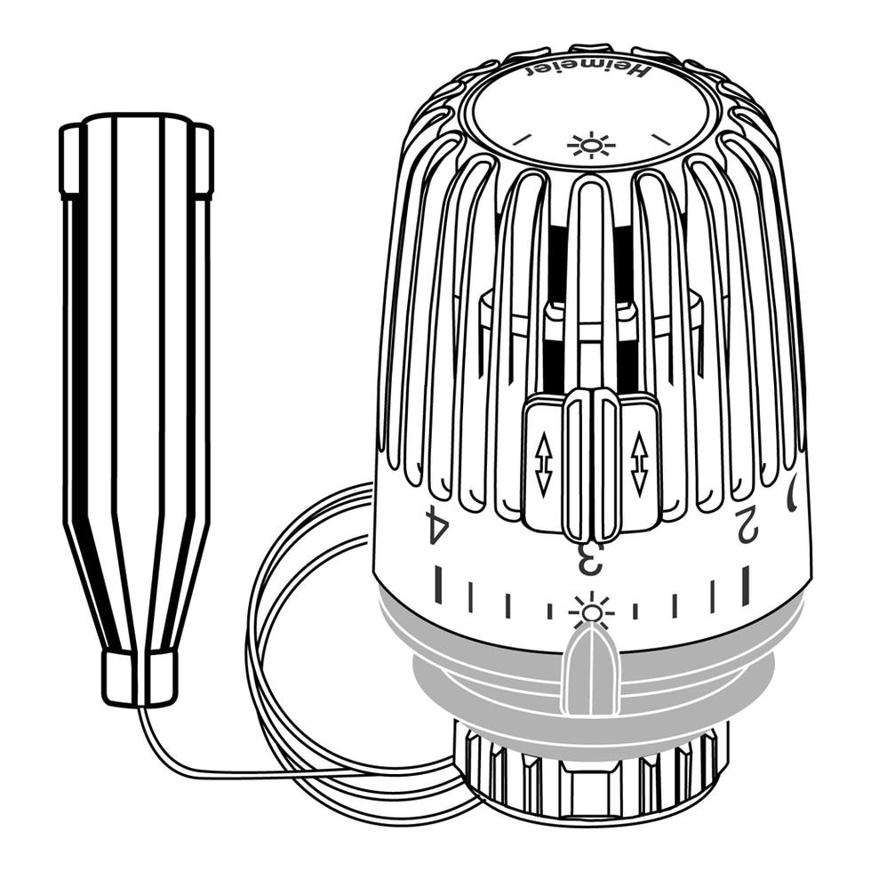 IMI Heimeier Thermostat-Kopf K Fernfühler, weiß, mit Nullstellung 7002-00.500 von Heimeier