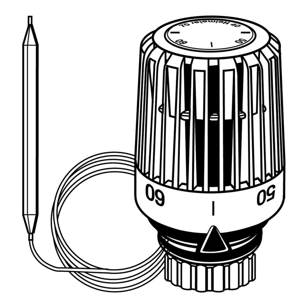 IMI Heimeier Thermostat-Kopf K mit Anlege-bzw.Tauchfühler, 40-70°C 6602-00.500 von Heimeier