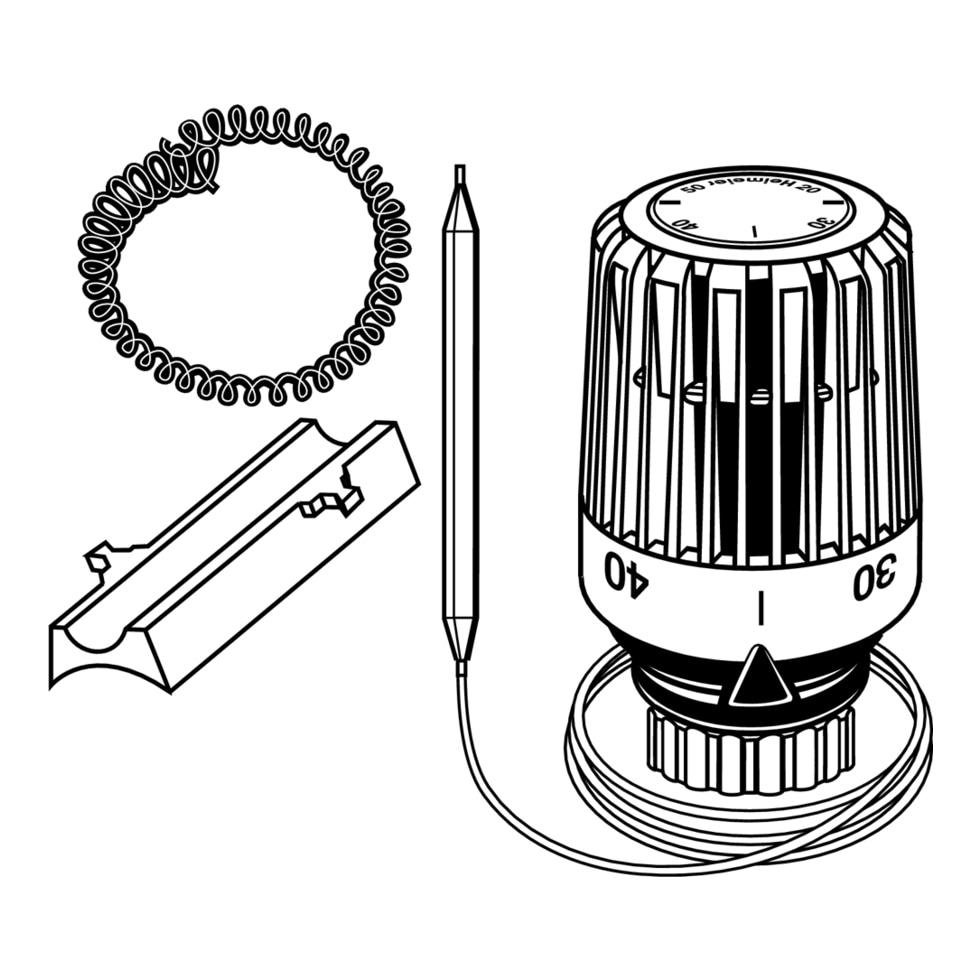 IMI Heimeier Thermostat-Kopf K mit Wärmeleitsockel, 20-50°C 6402-00.500 von Heimeier