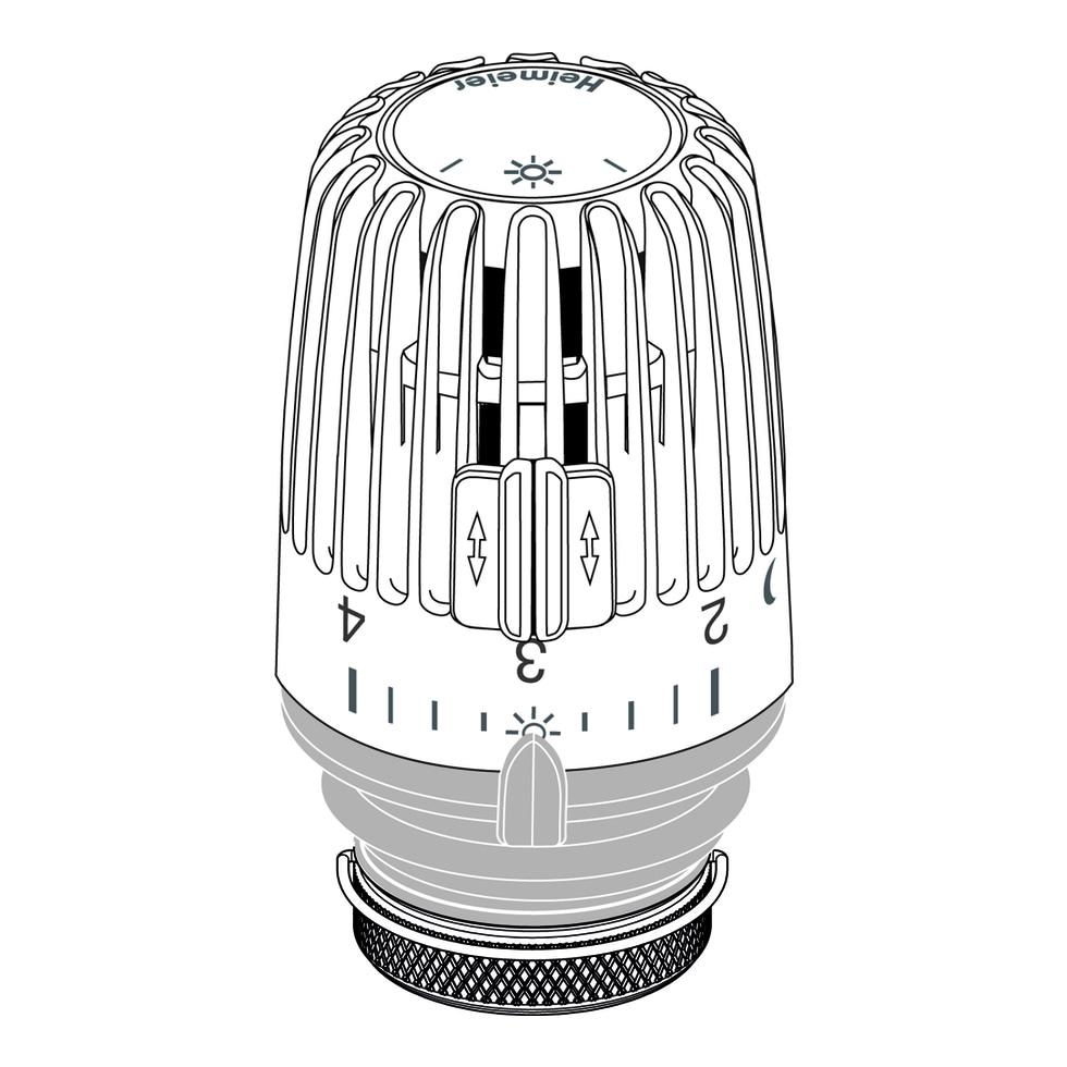 IMI Heimeier Thermostat-Kopf K weiß, Behördenausführung 6020-00.500 von Heimeier