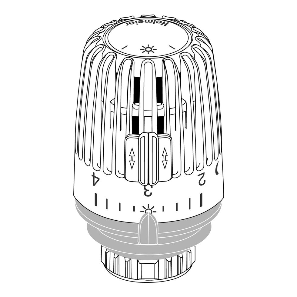 IMI Heimeier Thermostat-Kopf K weiß, Standard 6000-00.500 von Heimeier