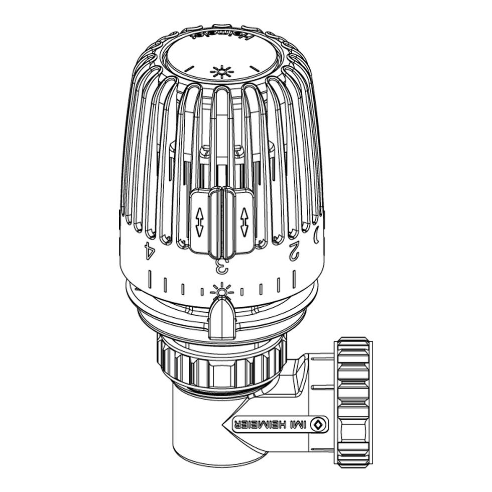 IMI Heimeier Thermostat-Kopf Set WK Winkelform, für Ventilheizkörper mit M 30x1,5 7300-00.500 von Heimeier