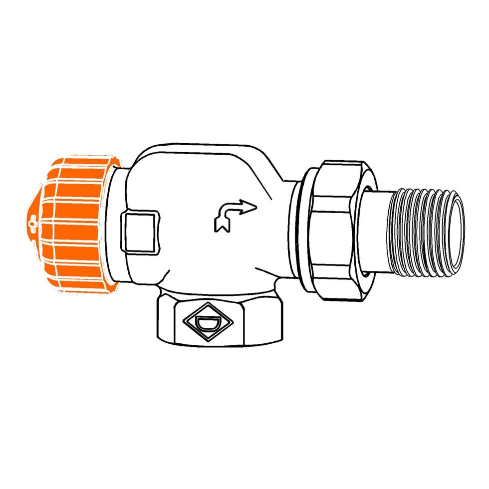 IMI Heimeier Thermostat-Ventilunterteil Eclipse, Axialform, DN 10 3930-01.000 von Heimeier