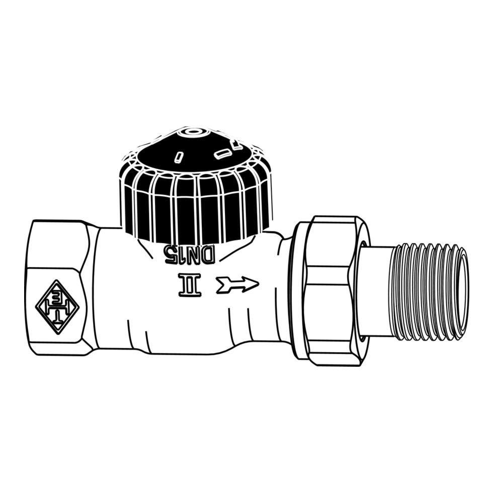 IMI Heimeier Thermostat-Ventilunterteil Standard, Durchgang, DN 20, vernickelt 2202-03.000 von Heimeier