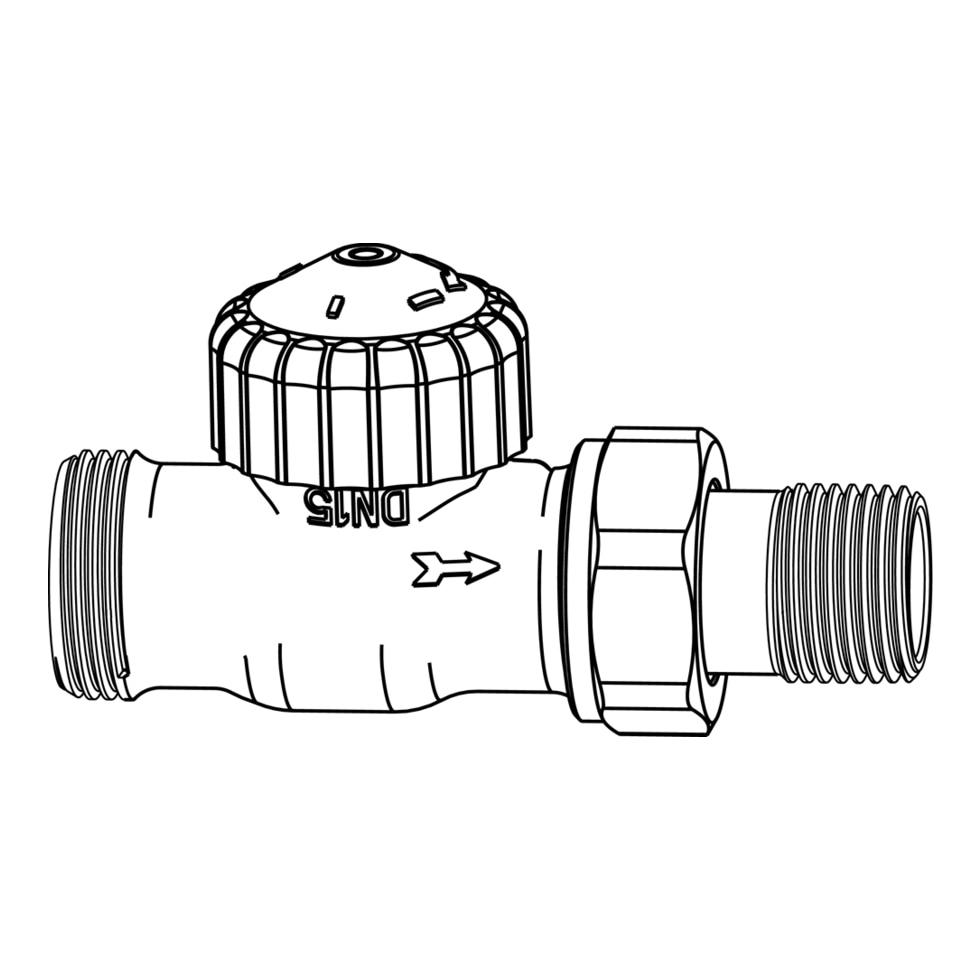 IMI Heimeier Thermostat-Ventilunterteil V-exact II, Durchgang, DN 15, Außengewinde G3/4 3720-02.000 von Heimeier