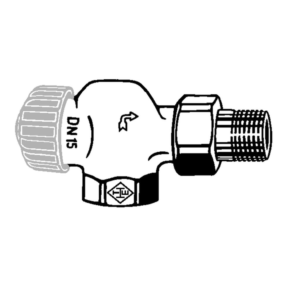 IMI Heimeier Thermostat-Ventilunterteil mit geringem Widerstand, Axialform, DN15 2245-02.000 von Heimeier