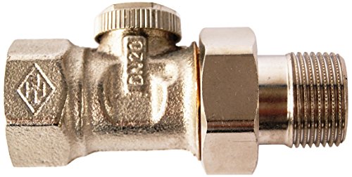 TA Heimeier HK-Rücklaufverschraubung Regutec Durchgangsform 3/4 Zoll, Rotguss vernickelt, 0356-03.000 von Heimeier
