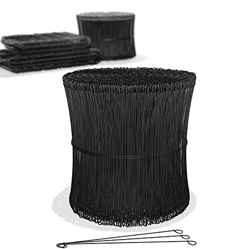 Heimfleiss® Rödeldraht Bindedraht ummantelt in schwarz 1,4 x 100 bis 300 mm (1000 Stk.) - rostfreier & langlebiger Betonbindedraht - Ösendraht Drilldraht für Drillapparat, Rödelzange & Draht Driller von Heimfleiss