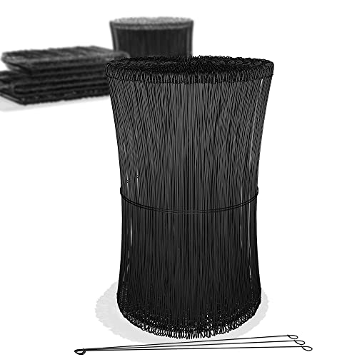 Heimfleiss® Rödeldraht Bindedraht ummantelt in schwarz 1,4 x 100 bis 300 mm (1000 Stk.) - rostfreier & langlebiger Betonbindedraht - Ösendraht Drilldraht für Drillapparat, Rödelzange & Draht Driller von Heimfleiss