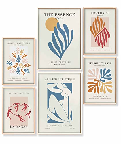 Heimlich – Poster-Set – 2 A3 / 30 x 42 cm + 4 A4 / 21 x 30 cm – Premium-Poster – ungerahmte Drucke – moderner Stil – abstraktes Matisse Modern von Heimlich
