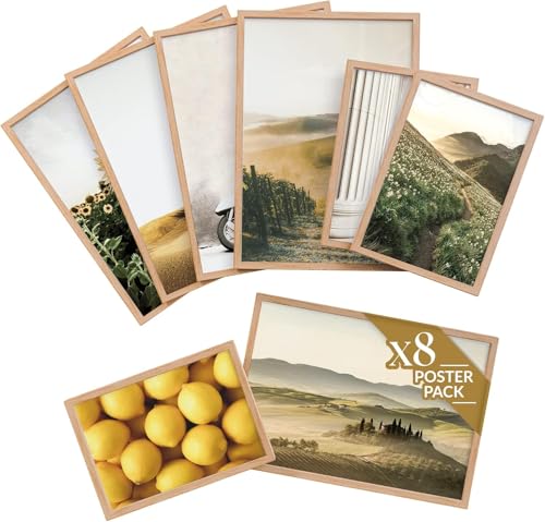 Heimlich® Premium Poster Set OHNE Bilderrahmen | 5 x DIN A3 & 3 x DIN A4 - ca. 30x42 & 21x30 | Stilvolle Poster Collagen mit modernen Bilder als Wanddeko |» Herbst Dekoration « von Heimlich