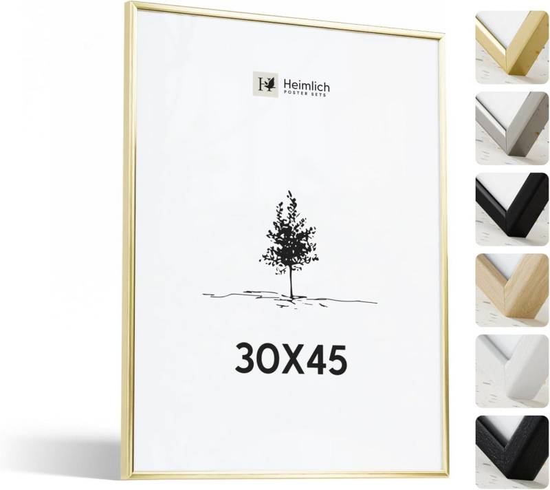 Heimlich Poster Bilderrahmen aus Holz & Aluminium, in verschiedenen Farben & Größen Heimlich Poster Bilderrahmen aus Holz & Aluminium, in verschiedenen Farben & Größen von Heimlich