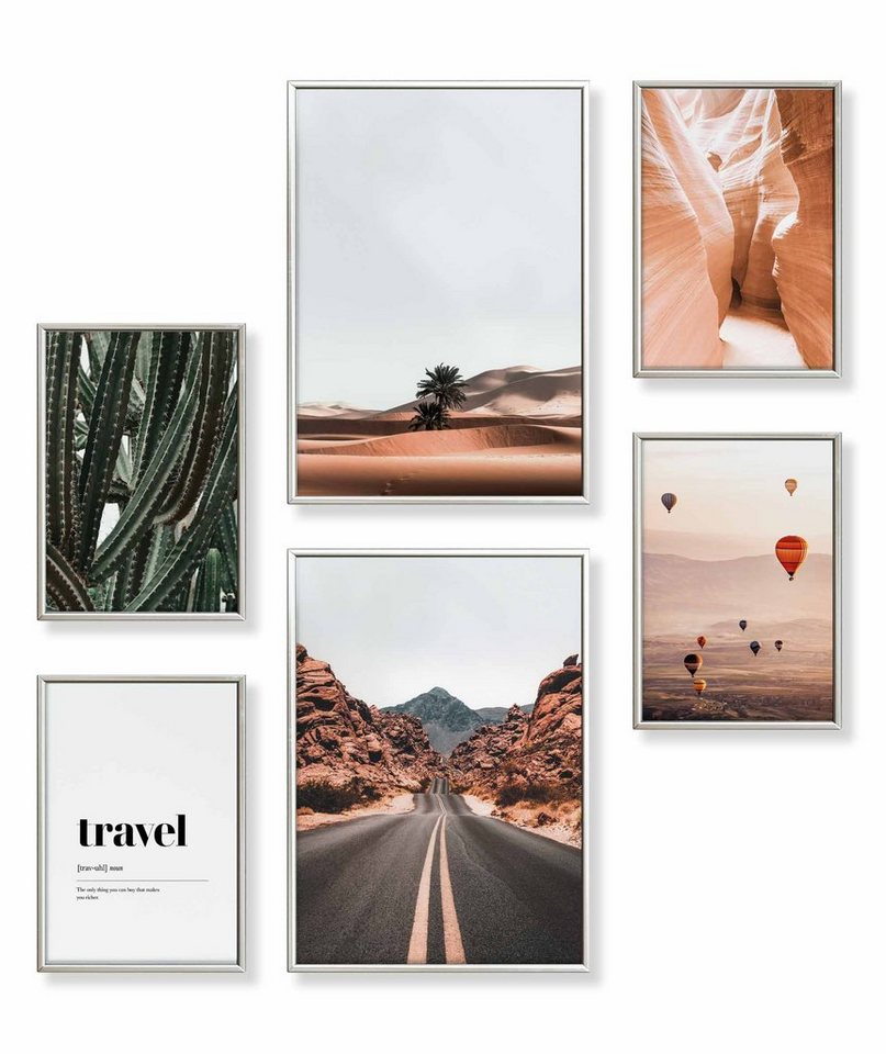 Heimlich Poster Reisen Vintage Wüste, Kaktus Wüste Landschaft, Landschaften von Heimlich