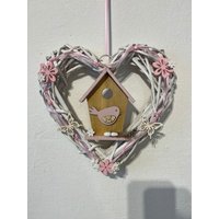 Frühlingskranz Türkranz Türschmuck Türdeko Wohndeko Vogelhäuschen Frühlingskranz Türkranz Türschmuck Türdeko Wohndeko Vogelhäuschen von HeimlichDeko