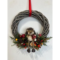 Herbstkranz Herbstdeko Türkranz Herbstlicher Türschmuck Türdeko Igel von HeimlichDeko