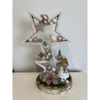 Weihnachtsdeko Mit Sternen Weihnachtsgesteck Rosa Weihnachtsdeko Mit Sternen Weihnachtsgesteck Rosa von HeimlichDeko