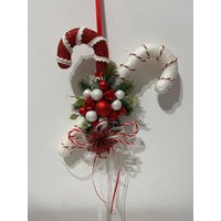 Zuckerstangen Weihnachtsdeko Weihnachtskranz Türschmuck Türdeko Türkranz Zuckerstangen Weihnachtsdeko Weihnachtskranz Türschmuck Türdeko Türkranz von HeimlichDeko