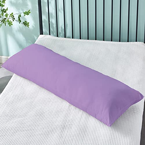 Heimtex Lange Nackenrolle Körper Kissen 5ft mit atmungsaktivem Mikrofaser Kissenbezug weich und fest Unterstützung Kissen für Schwangerschaft und Stillen (Lilac) von Heimtex