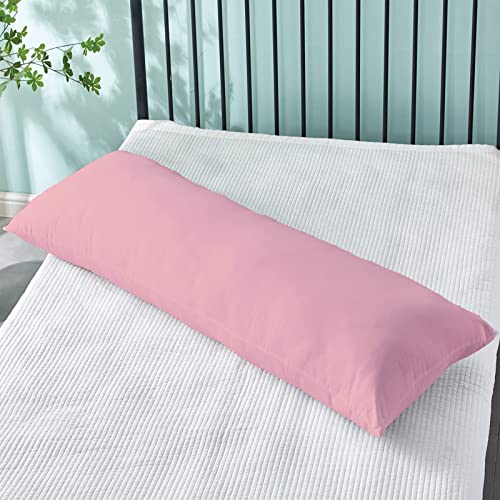 Heimtex Lange Nackenrolle Körper Kissen 5ft mit atmungsaktivem Mikrofaser Kissenbezug weich und fest Unterstützung Kissen für Schwangerschaft und Stillen (PINK) von Heimtex