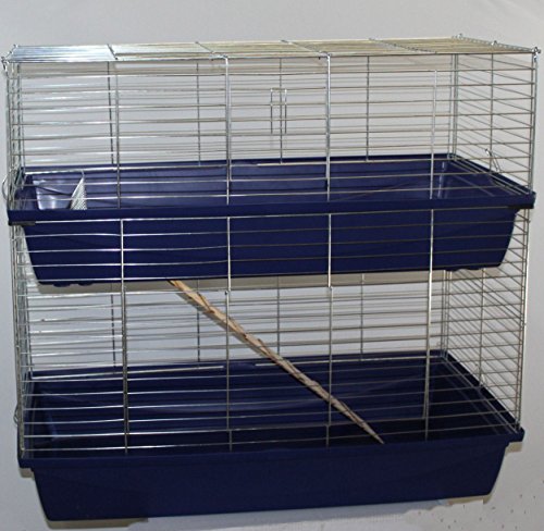 XXL 1m doppel Hasenkäfig Meerschweinchenkäfig Kaninchenkäfig Käfig Stall blau XXL 1m doppel Hasenkäfig Meerschweinchenkäfig Kaninchenkäfig Käfig Stall blau von Heimtiercenter
