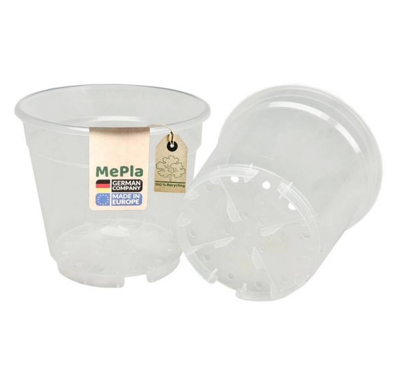 Heimwerkercenter Blumentopf MePla - 5 Stück - Pflanztopf Orchidee ø 8 cm - transparent von Heimwerkercenter