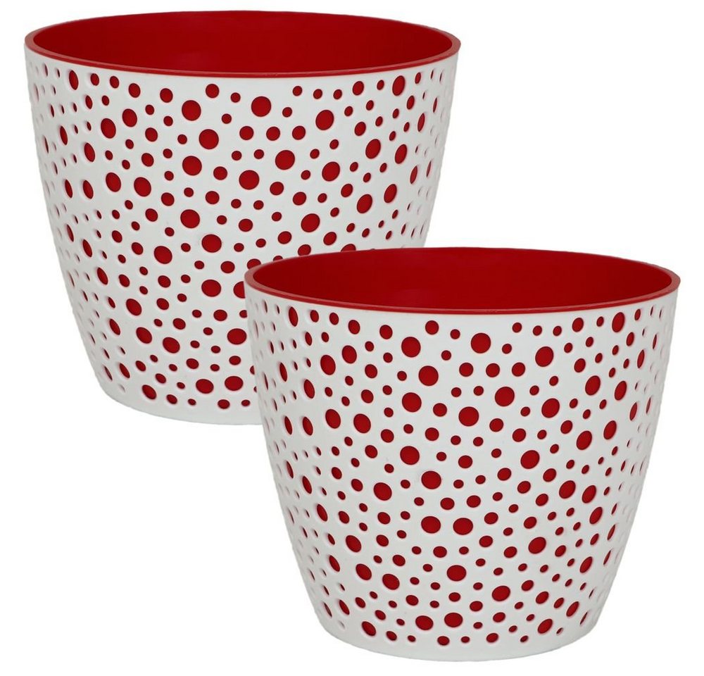 Heimwerkercenter Übertopf MePla - 2 Stück Übertopf VERO -ø11cm - weiss/rot Heimwerkercenter Übertopf MePla - 2 Stück Übertopf VERO -ø11cm - weiss/rot von Heimwerkercenter