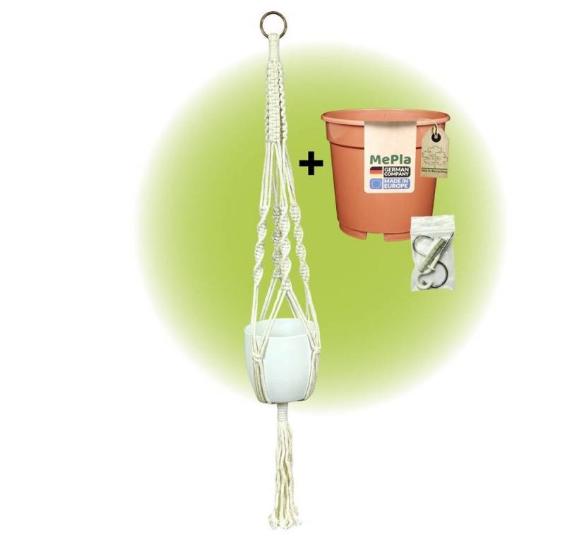 Heimwerkercenter Übertopf MePla - Set Ampel Makramee Naturbeige + Basel ø13 Weiss + Kulturtopf Heimwerkercenter Übertopf MePla - Set Ampel Makramee Naturbeige + Basel ø13 Weiss + Kulturtopf von Heimwerkercenter