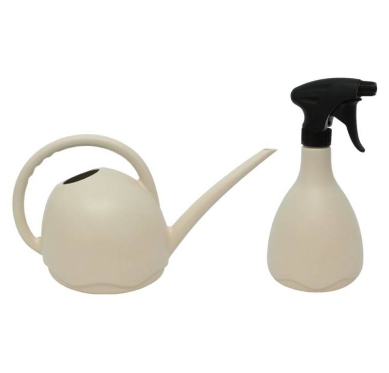 Heimwerkercenter Übertopf MePla - Set Kunststoff Gießkanne Meduza 1,8L + Sprüher 0,7L - creme von Heimwerkercenter